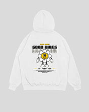 Cargar imagen en el visor de la galería, Hoodie blanco Good Vibes (UNISEX)