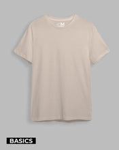 Cargar imagen en el visor de la galería, Camiseta básica Semi-oversize Beige (UNISEX)