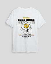 Cargar imagen en el visor de la galería, Camiseta blanca good vibes(UNISEX)
