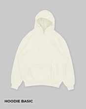 Cargar imagen en el visor de la galería, Hoodie basic Blanco Hueso (UNISEX)