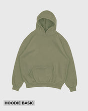 Cargar imagen en el visor de la galería, Hoodie basic Verde Oliva (UNISEX)
