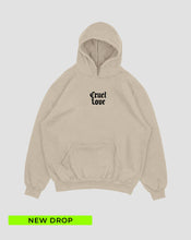 Cargar imagen en el visor de la galería, Hoodie Beige Cruel love (UNISEX)