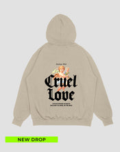 Cargar imagen en el visor de la galería, Hoodie Beige Cruel love (UNISEX)