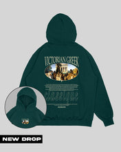 Cargar imagen en el visor de la galería, Hoodie Verde botella Victorian (UNISEX)