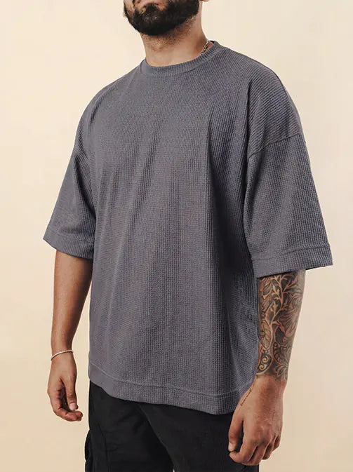 Oversize Santorini Waffle Gris