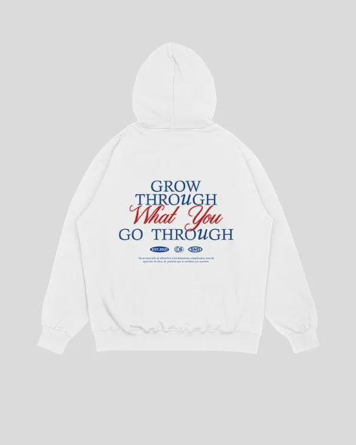 Hoodie blanca Grow (UNISEX)