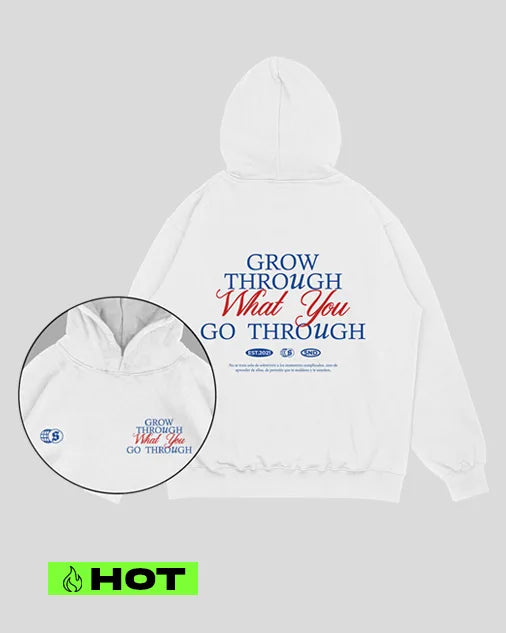 Hoodie blanca Grow (UNISEX)