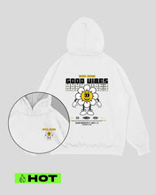 Cargar imagen en el visor de la galería, Hoodie blanco Good Vibes (UNISEX)
