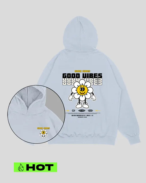 Hoodie agua Good Vibes (UNISEX)