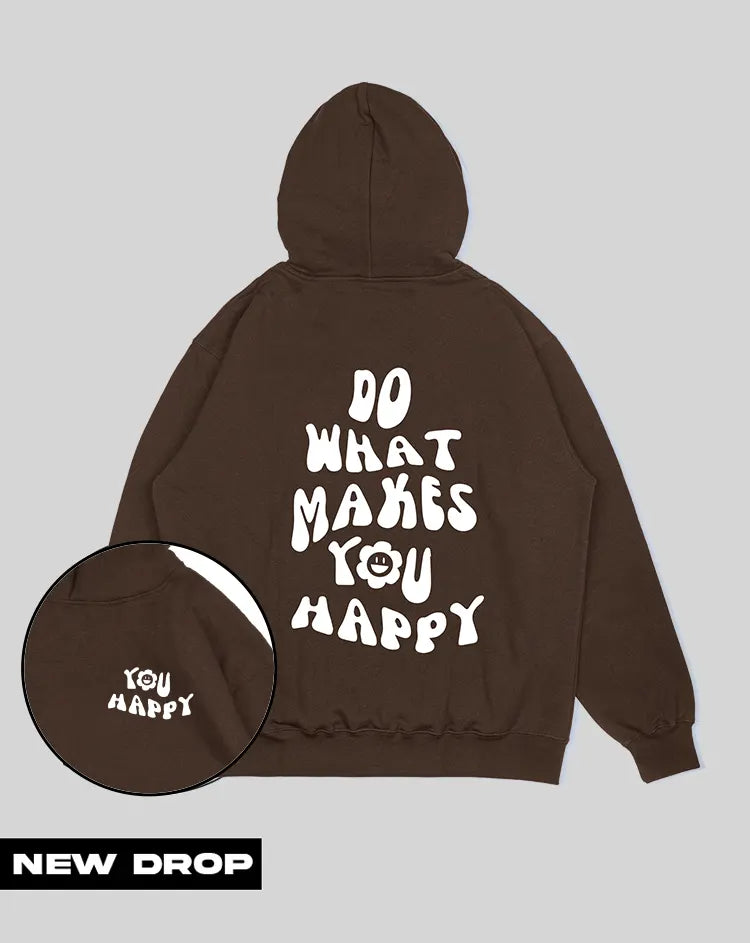 Sudadera café You Happy