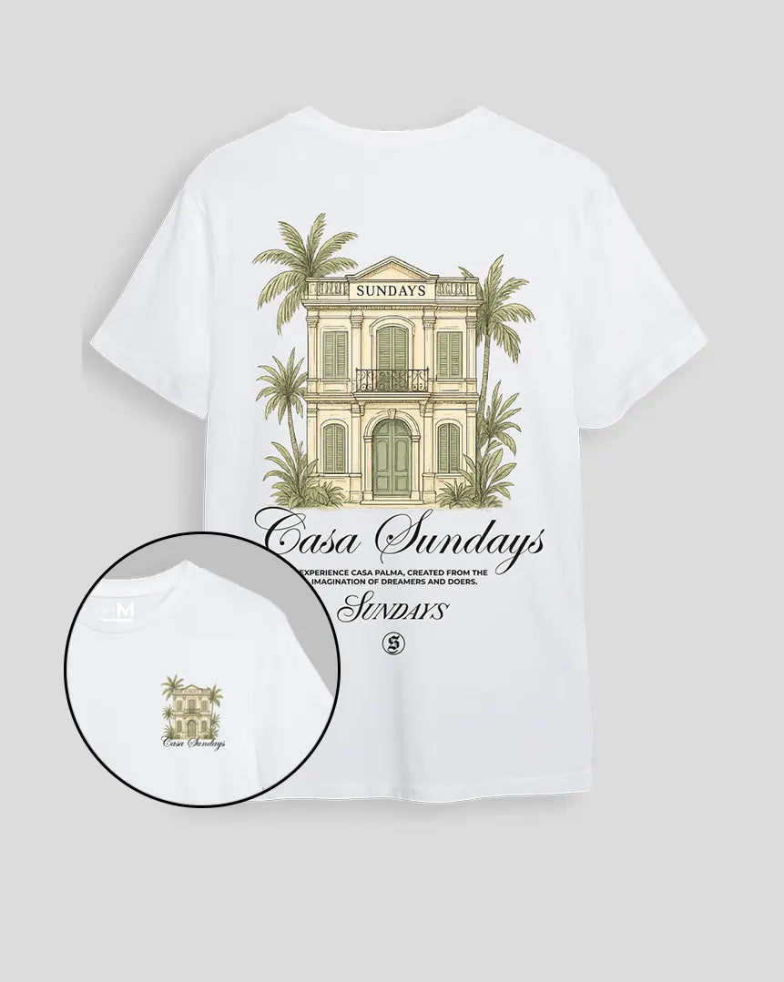Camiseta blanca Casa Sundays (UNISEX)