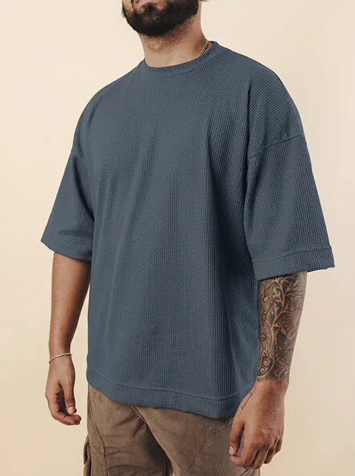 Oversize Santorini Waffle Azul