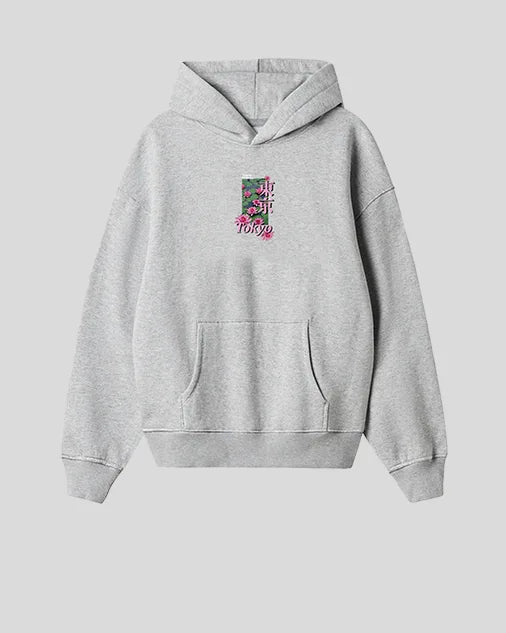 Hoodie gris jasp. Tokyo (UNISEX)