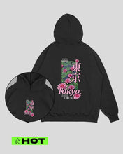 Cargar imagen en el visor de la galería, Hoodie negro Tokyo (UNISEX)

