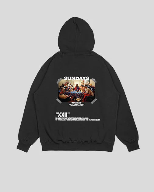 Hoodie negro Ultima Cena (UNISEX)