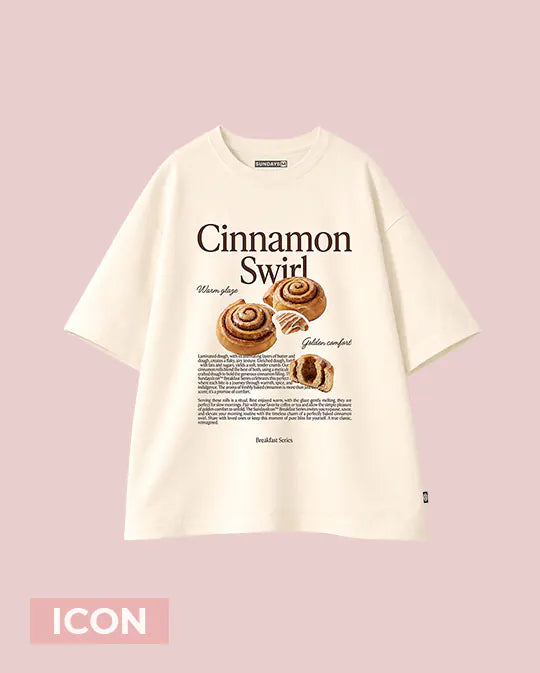 camiseta icon hueso cinnamon swirl