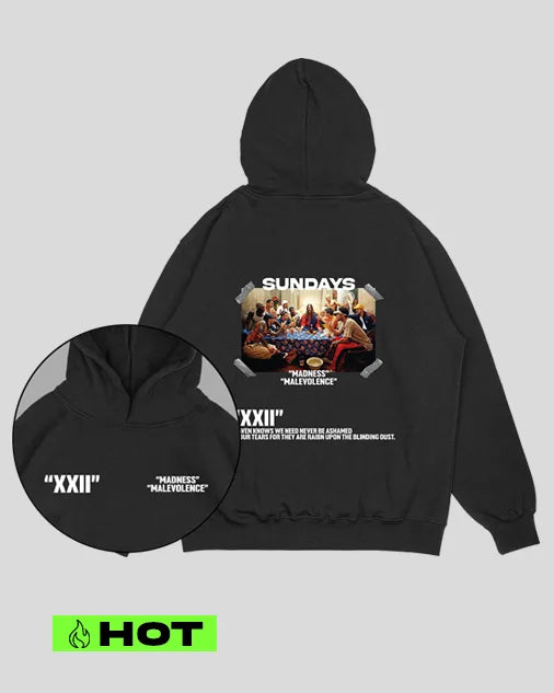 Hoodie negro Ultima Cena (UNISEX)