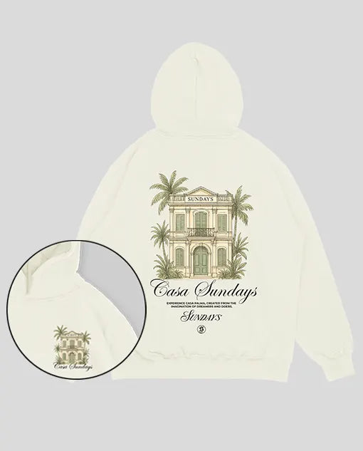 Hoodie Hueso Casa Sundays  (UNISEX)