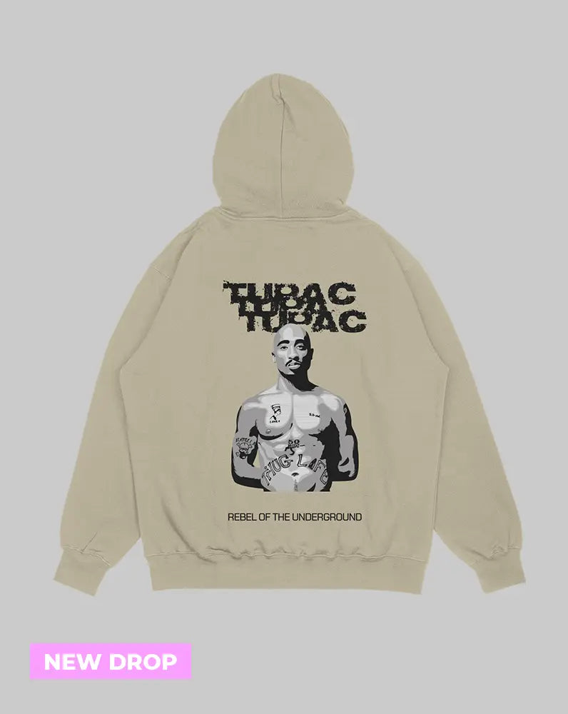 Hoodie Biege Tupac (UNISEX)