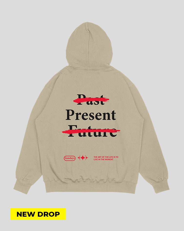 Hoodie Beige be present (UNISEX)