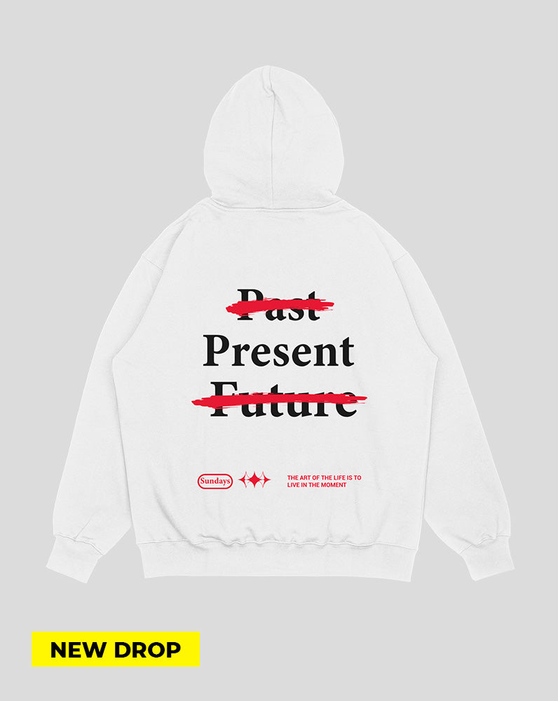 Hoodie blanco be present (UNISEX)