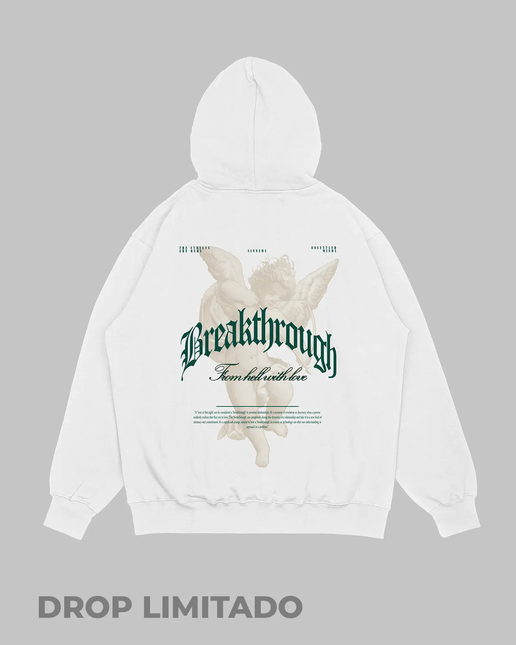 Hoodie blanco Break (UNISEX)