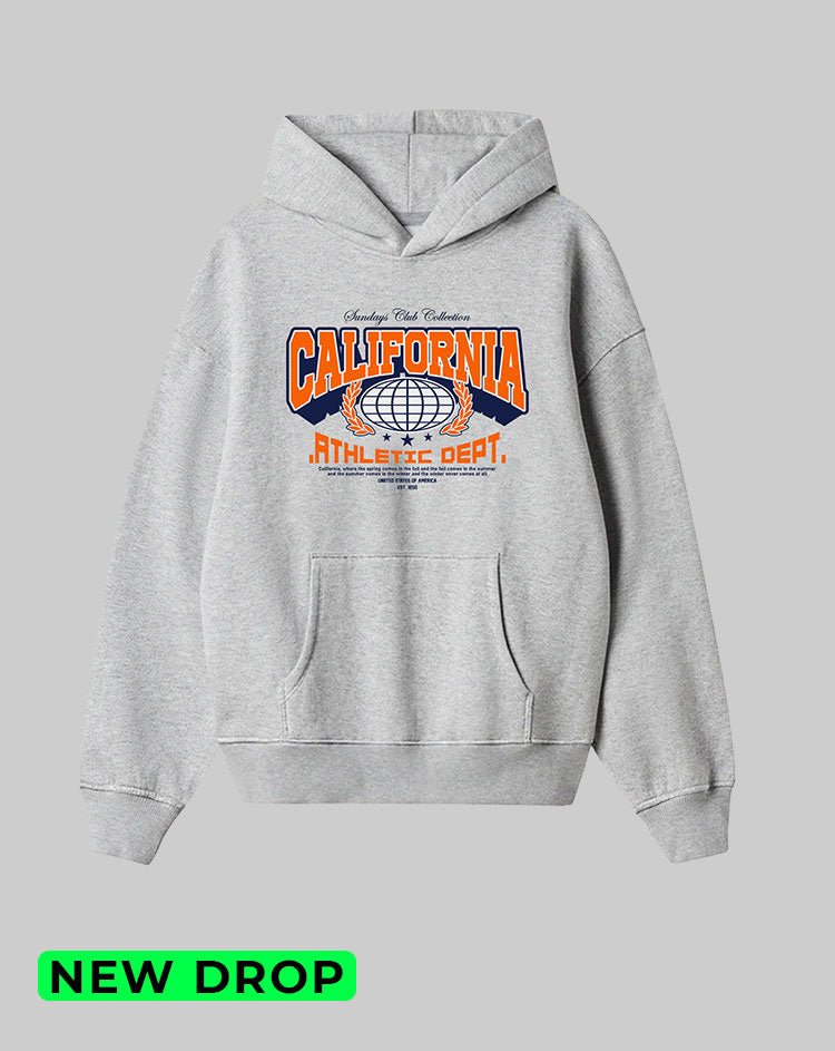 Hoodie Gris Gaspeado California Athletic (UNISEX)