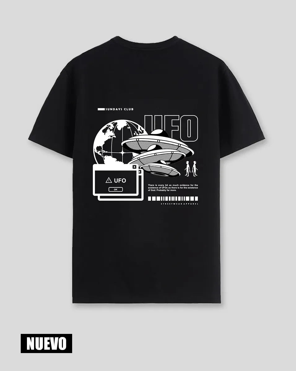 Camiseta Negra UFO (UNISEX)