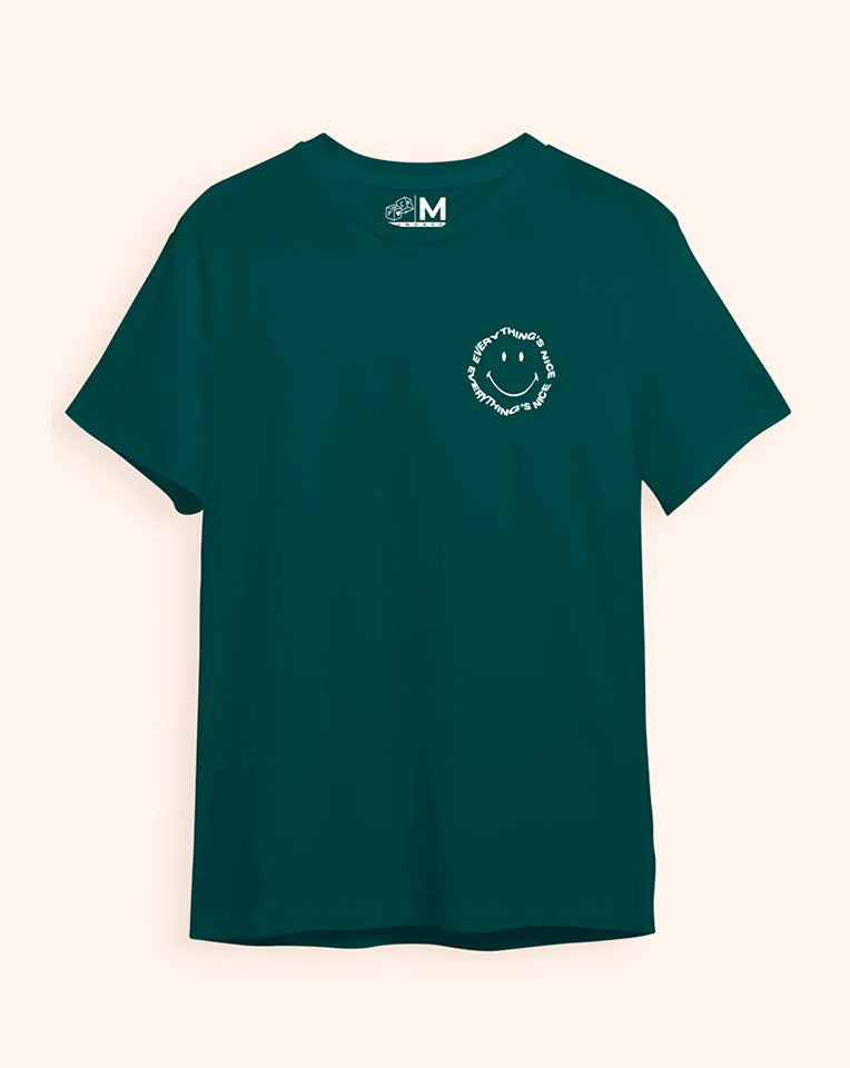 Camiseta verde botella carita (UNISEX)