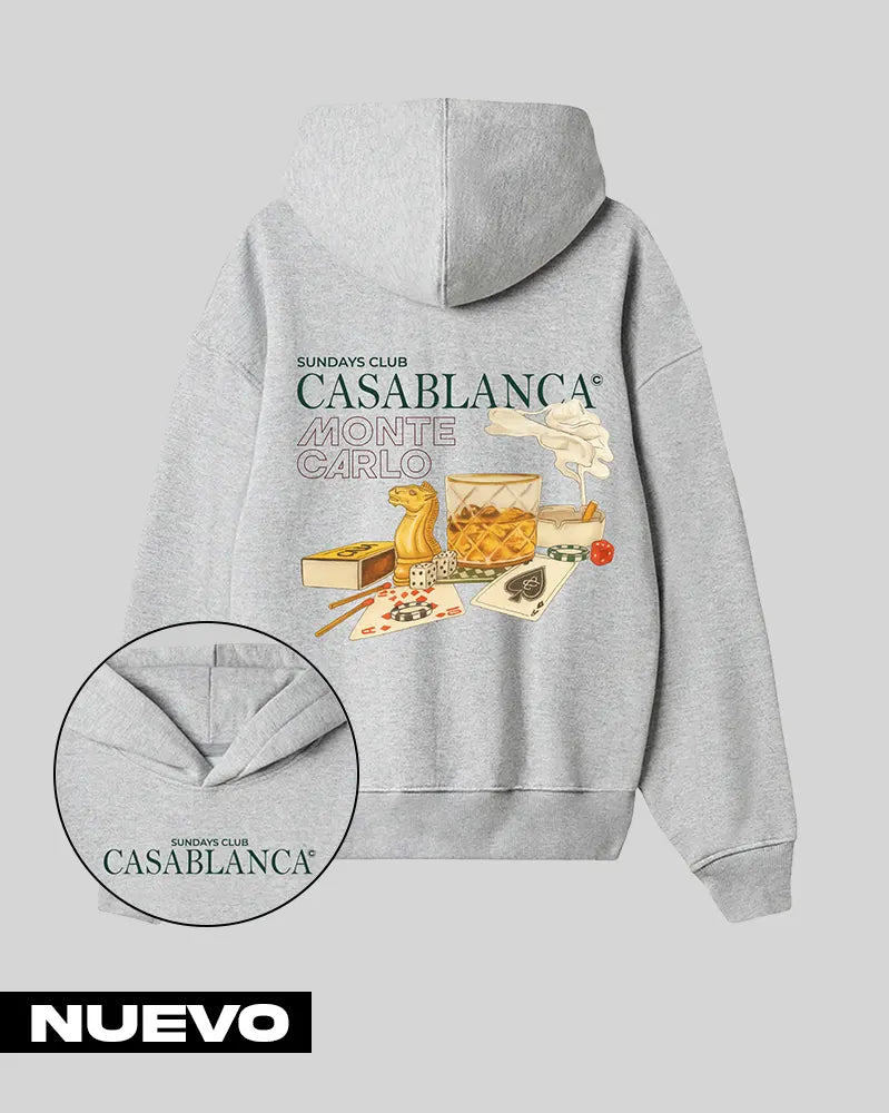 Hoodie Gris Jaspeado Casa Blanca  (UNISEX)