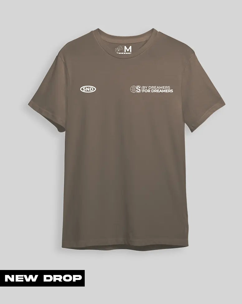 Camiseta cafe claro Worldwide Craneo(UNISEX)
