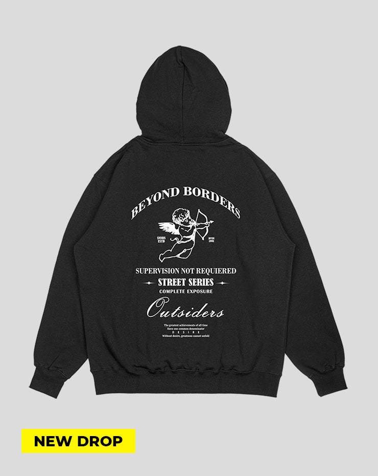 Hoodie Negro Cupido (UNISEX)