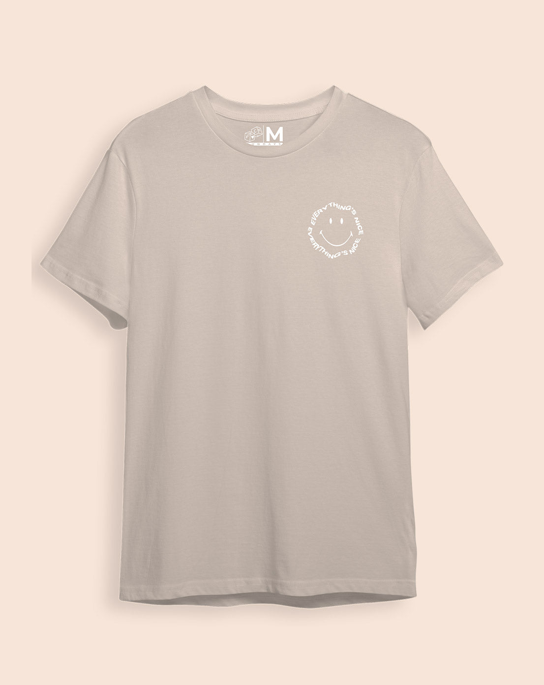 Camiseta beige carita (UNISEX)