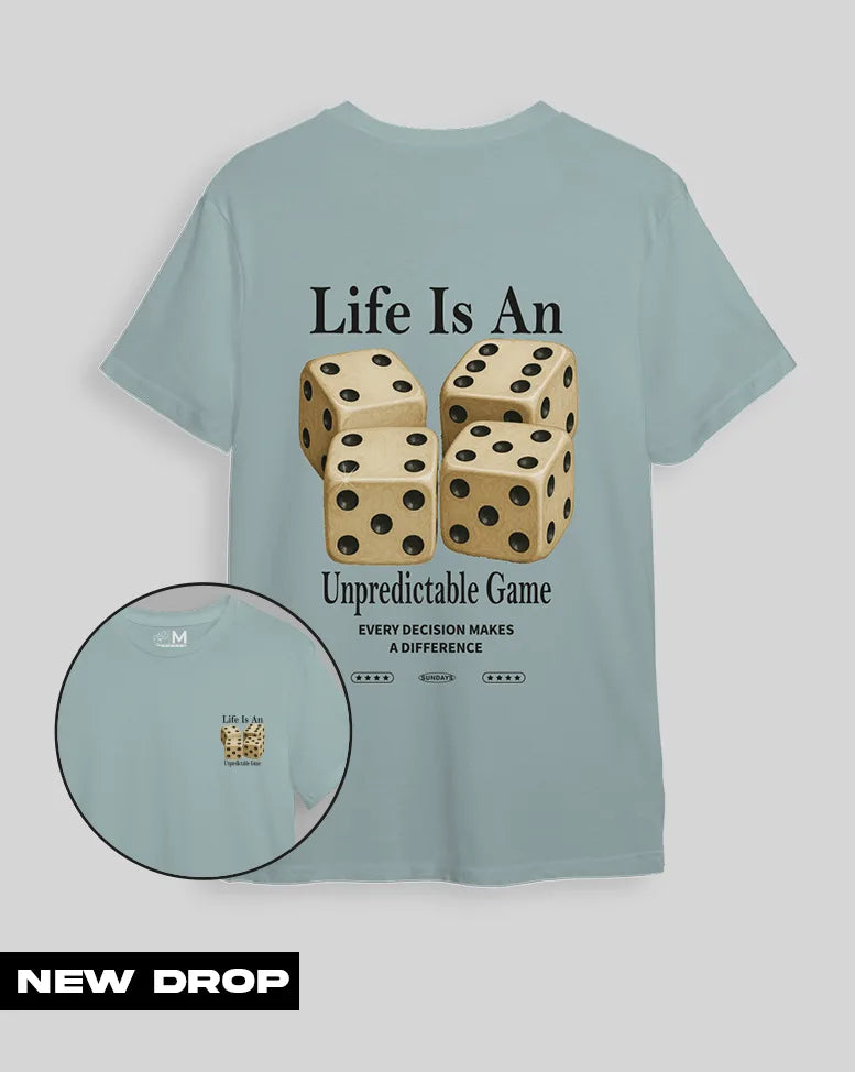 Camiseta verde Surf Dados (UNISEX)