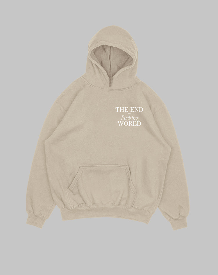 Hoodie Beige End World (UNISEX)