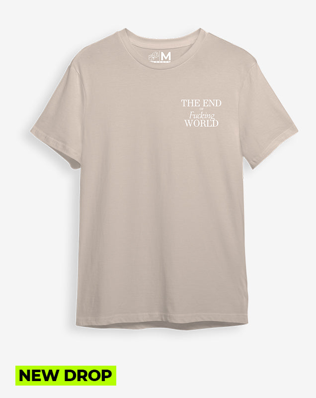 Camiseta beige End World  (UNISEX)