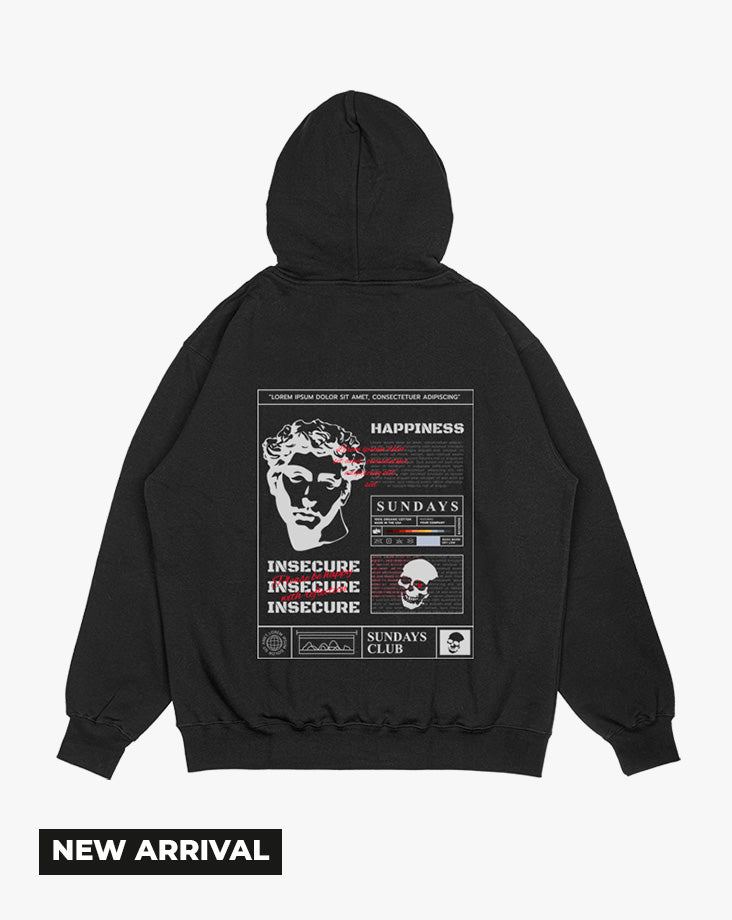 Hoodie negro Insecure (UNISEX)