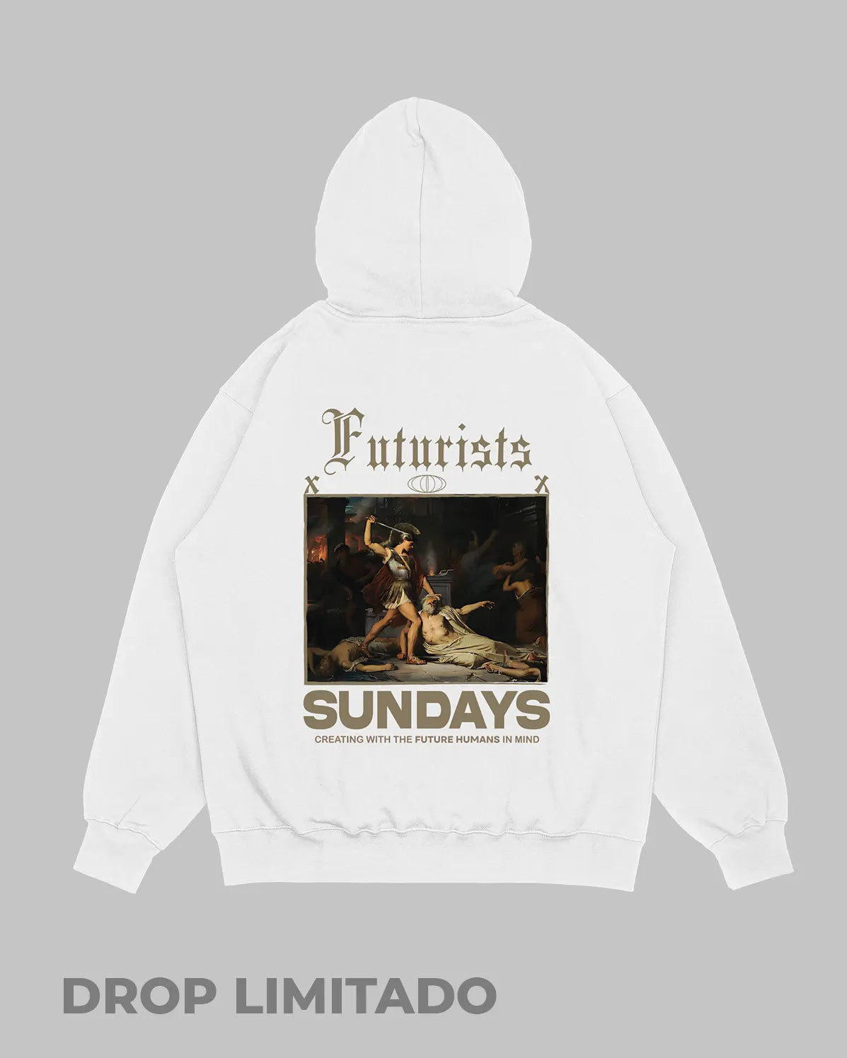 Hoodie blanco Futurist (UNISEX)