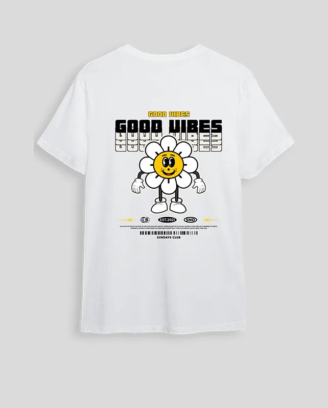 Camiseta blanca good vibes(UNISEX)