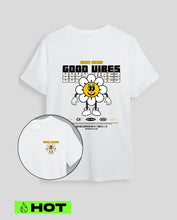 Cargar imagen en el visor de la galería, Camiseta blanca good vibes(UNISEX)
