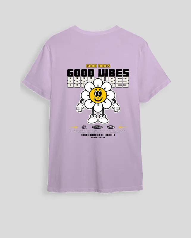 Camiseta lila good vibes(UNISEX)