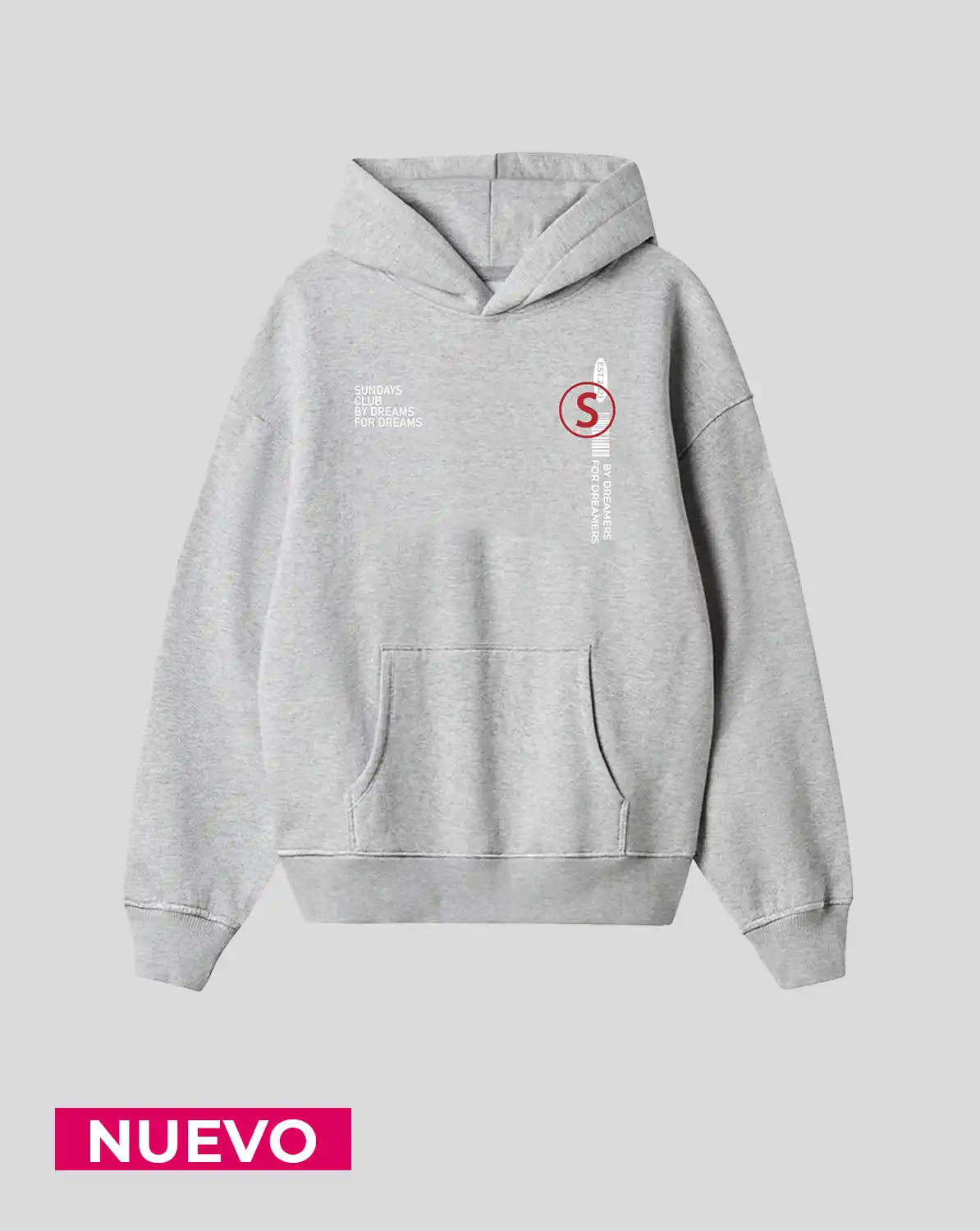 Hoodie Gris Jasp. Estatua (UNISEX)