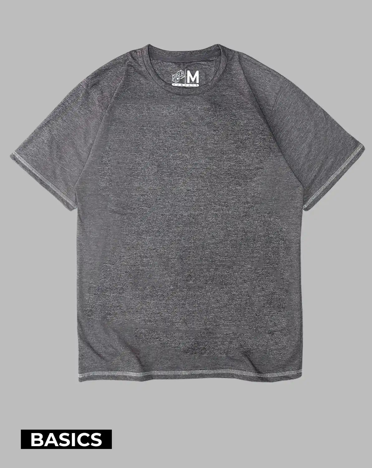 Camiseta básica Semi-oversize Gris oscuro (UNISEX)