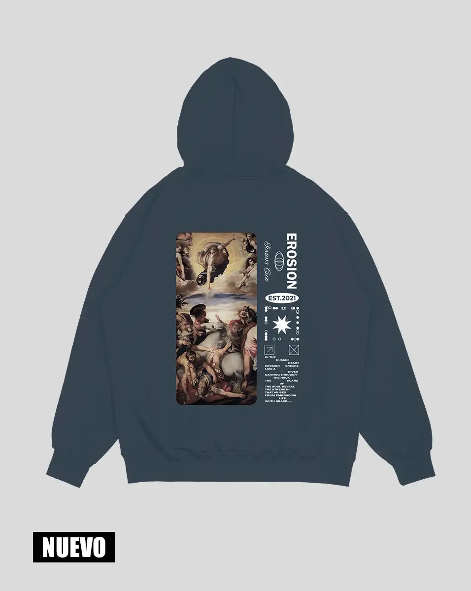 Hoodie Azul Erosión (UNISEX)