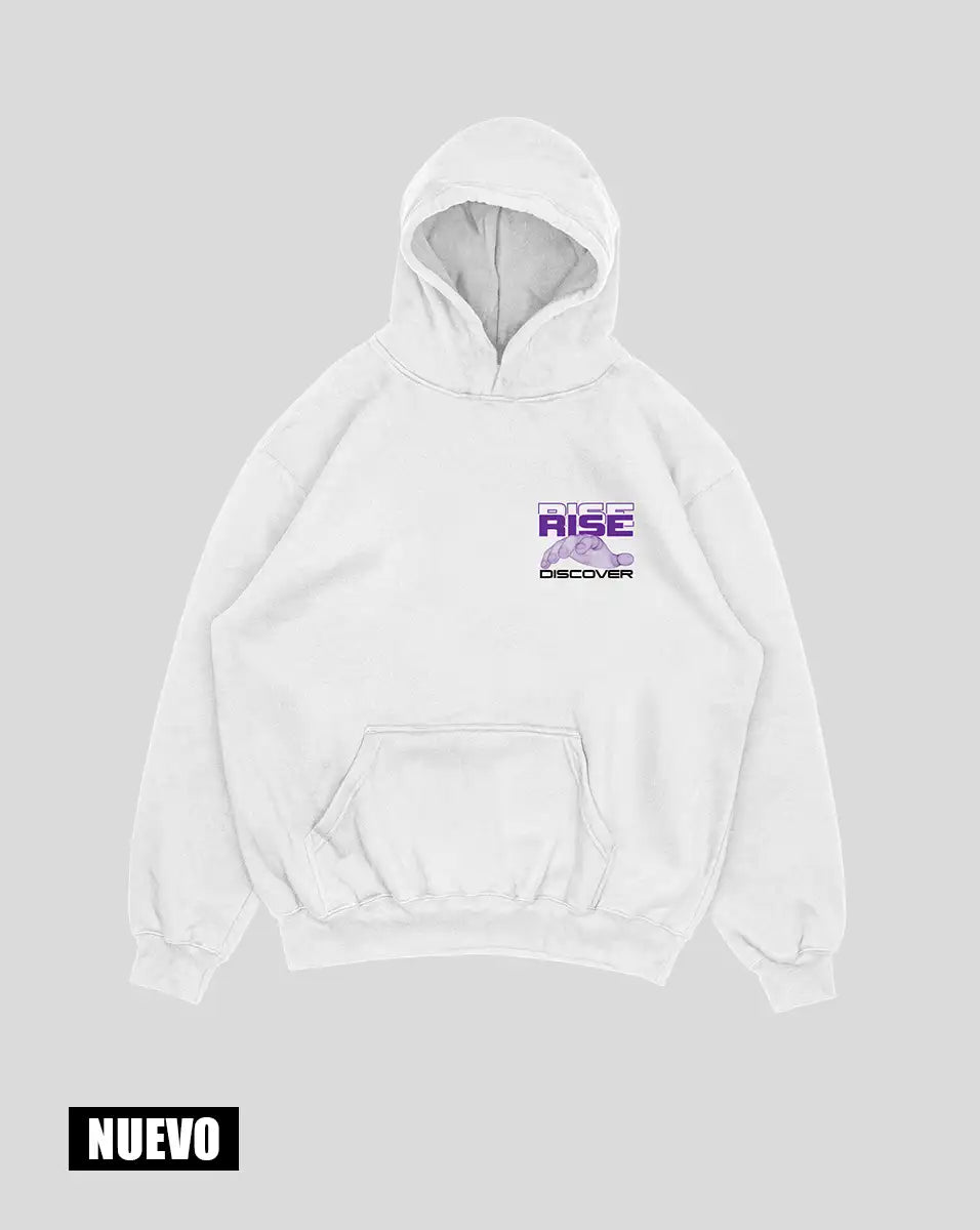 Hoodie Blanco Rise (UNISEX)