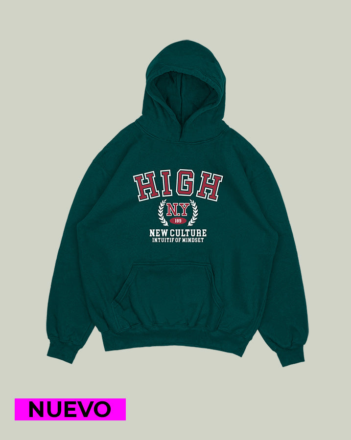 Hoodie Verde botella High (UNISEX)