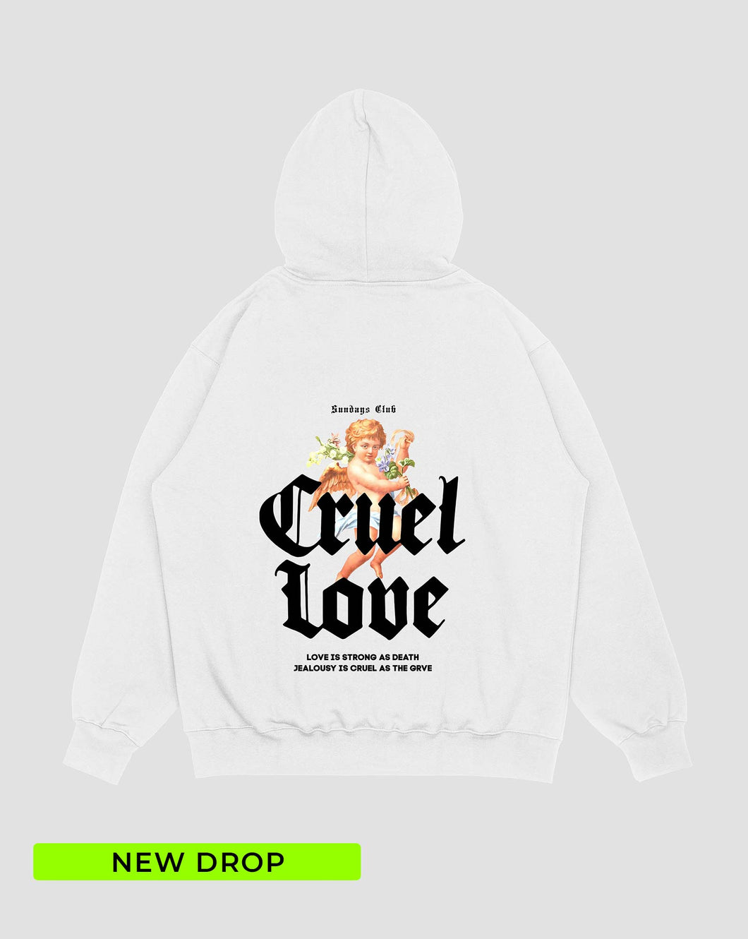 Hoodie Blanco Cruel love (UNISEX)