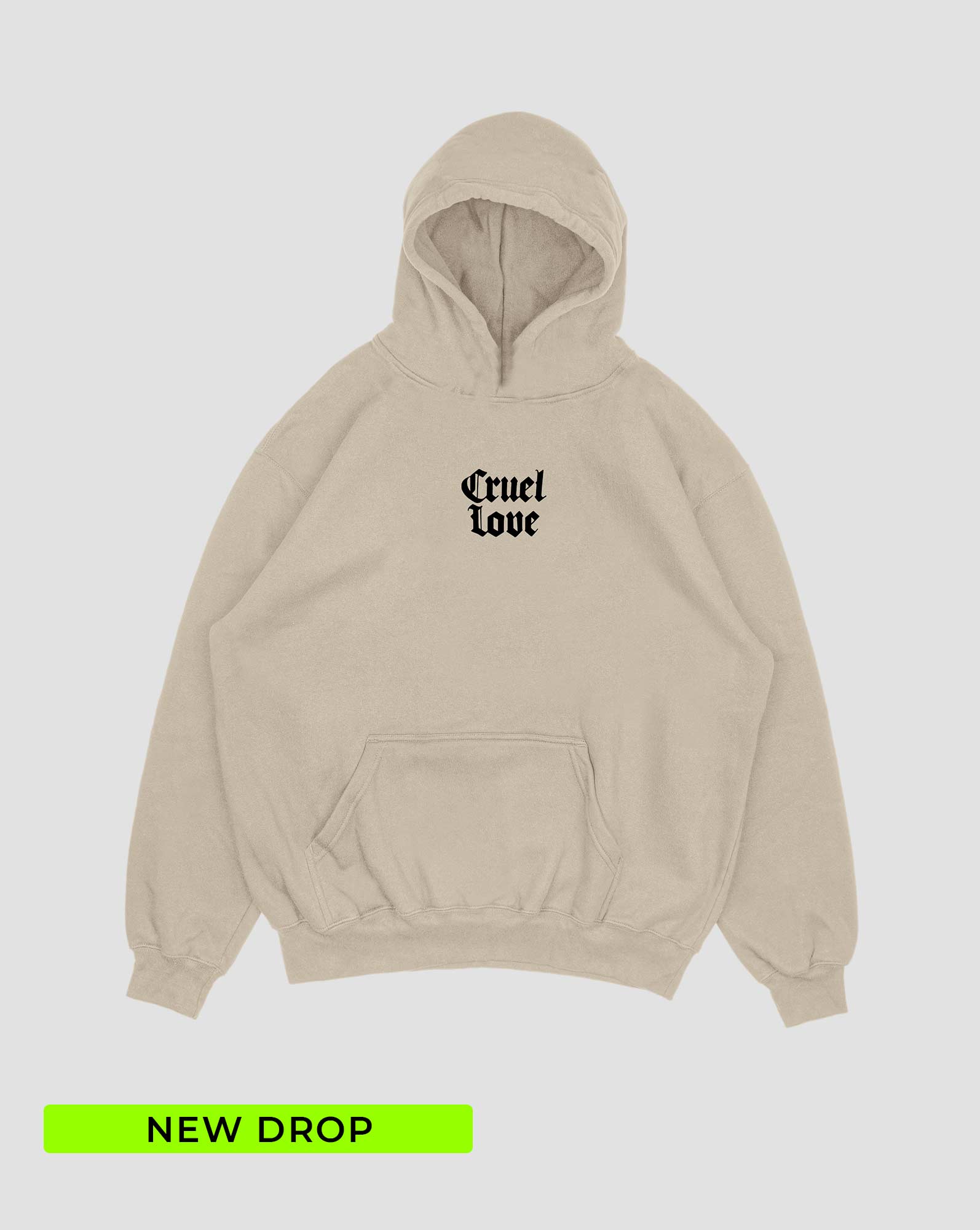 Hoodie Beige Cruel love (UNISEX)