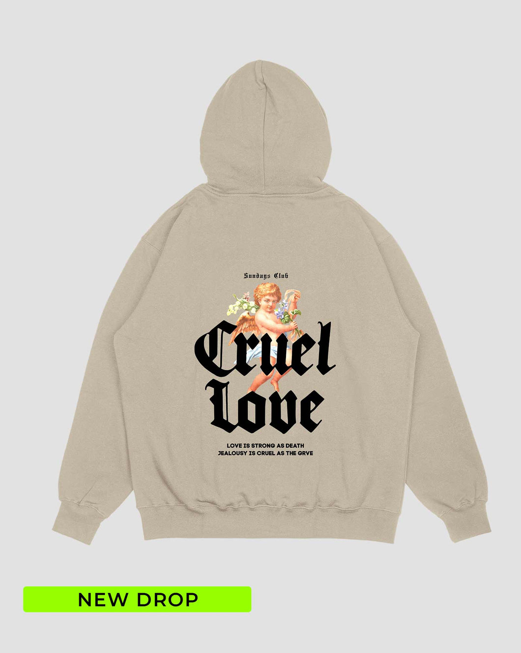 Hoodie Beige Cruel love (UNISEX)