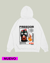 Cargar imagen en el visor de la galería, Hoodie Blanco Freedom (UNISEX)
